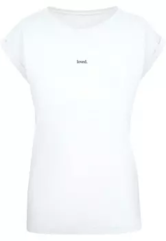 Футболка с принтом LOVE EXTENDED SHOULDER Merchcode, белый