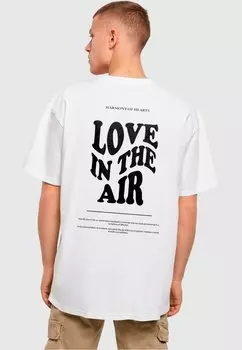 Футболка с принтом Love In The Air Heavy Oversize Merchcode, белый