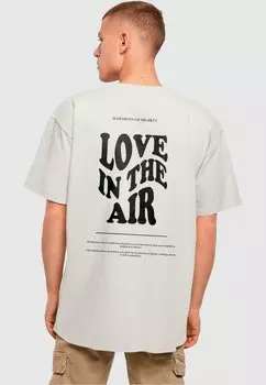 Футболка с принтом Love In The Air Heavy Oversize Merchcode, цвет lightasphalt