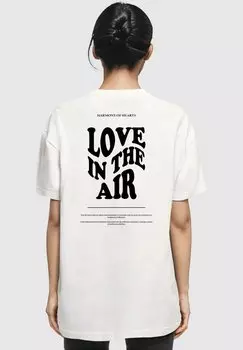 Футболка с принтом LOVE IN THE AIR Merchcode, цвет white