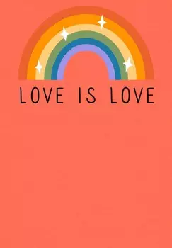 Футболка с принтом LOVE IS LOVE watapparel, красный