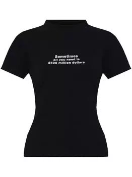 Футболка с принтом-лозунгом VETEMENTS