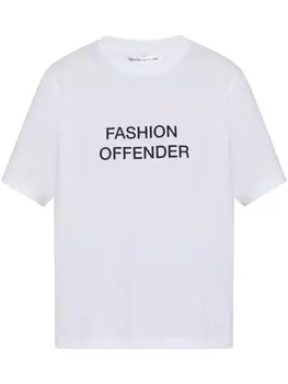 Футболка с принтом-лозунгом Victoria Beckham, белый