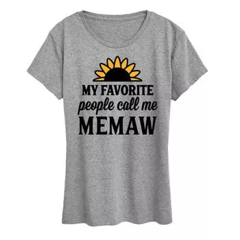 Футболка с принтом «Любимая бабуля» Unbranded, серый