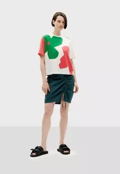 Футболка с принтом LUCIA Thinking Mu, белый