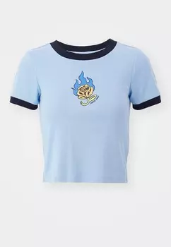 Футболка с принтом LUCKY ROSE RINGER Santa Cruz, синий