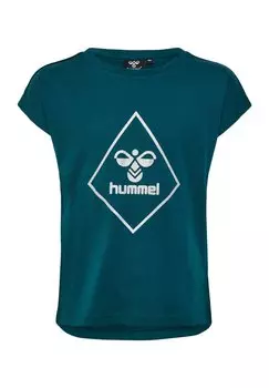 Футболка с принтом LUNA S S Hummel, цвет !deap teal