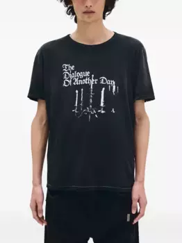 Футболка с принтом «Люстра» Ann Demeulemeester, черный