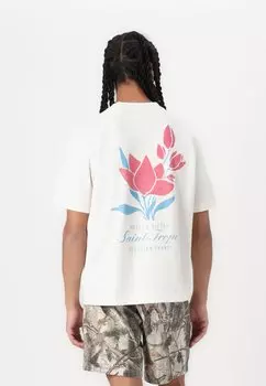 Футболка с принтом LUXURY HOTEL Abercrombie & Fitch, белый