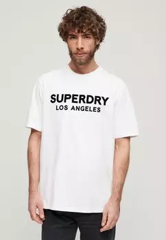 Футболка с принтом LUXURY SPORT LOOSE FIT Superdry, белый