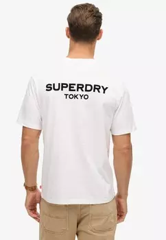 Футболка с принтом LUXURY Superdry, белый