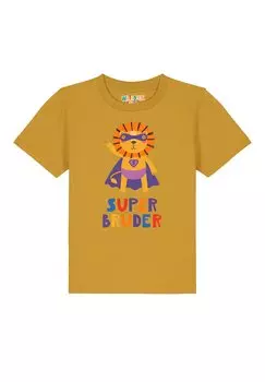 Футболка с принтом LWE SUPERBRUDER Watapparel, цвет ochre