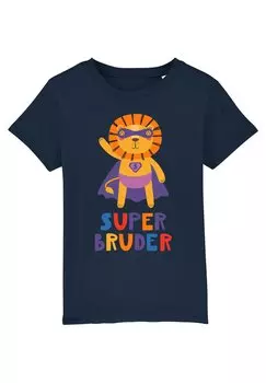 Футболка с принтом LWE SUPERBRUDER Watapparel, цвет french navy