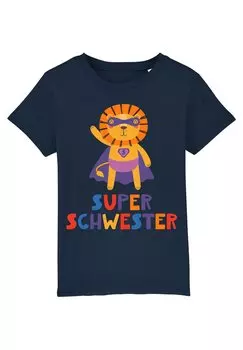 Футболка с принтом LWE SUPERSCHWESTER Watapparel, цвет french navy