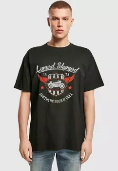Футболка с принтом LYNYRD SKYNYRD - ROCK AND ROLL HEAVY OVERSIZE TEE Merchcode, черный