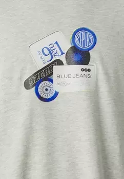 Футболка с принтом M9Z1 T-SHIRT Replay, серый