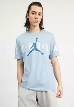 Футболка с принтом M J Jd Air Stretch Ss Crew Jordan, цвет blue grey/white/industrial blue