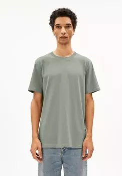 Футболка с принтом MAARKOS PATCH ARMEDANGELS, цвет grey green