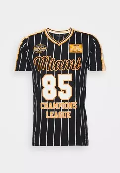 Футболка с принтом MACHA BASEBALL Brave Soul, черный