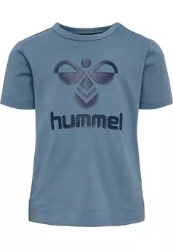 Футболка с принтом MADS S S Hummel, цвет blue mirage