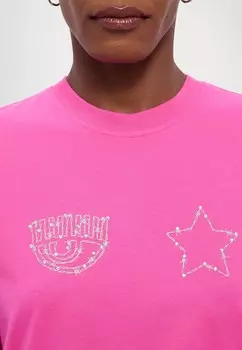 Футболка с принтом MAGLIETTE CHIARA FERRAGNI, розовый