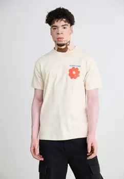 Футболка с принтом MAISON Obey Clothing, кремовый