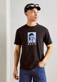 Футболка с принтом Makia, черный