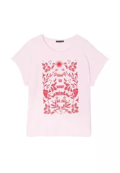 Футболка с принтом MANCHES COURTES Breal, цвет Rose Gold-Coloured