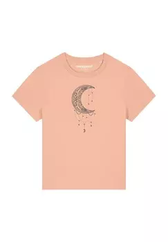 Футболка с принтом MANDALA MOON watapparel, светло-розовый