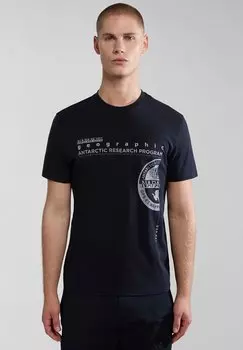 Футболка с принтом MANTA Napapijri, цвет black