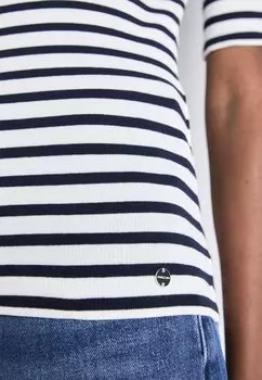 Футболка с принтом Marc Cain, темно-синий