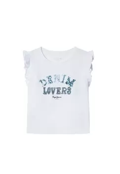 Футболка с принтом MARINA Pepe Jeans, белый