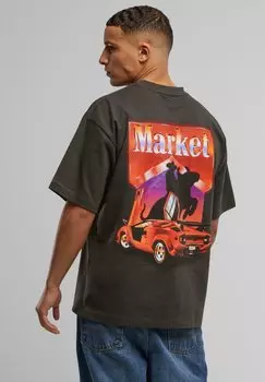 Футболка с принтом MARKET BULLRIDER, черный