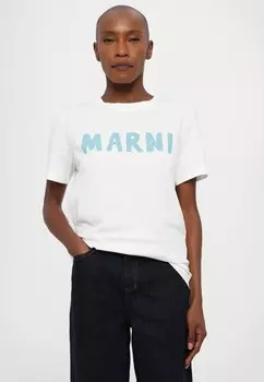 Футболка с принтом Marni, белый