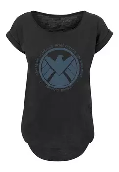 Футболка с принтом MARVEL AVENGERS AGENT OF SHIELD LOGISTIC DIVISION PREMIUM SUPE F4NT4STIC, черный