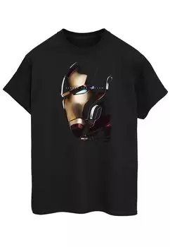 Футболка с принтом Marvel Avengers Endgame Avenge The Fallen Iron Man ABSOLUTE CULT, черный