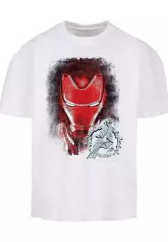 Футболка с принтом MARVEL AVENGERS ENDGAME IRON MAN BRUSHED F4NT4STIC, белый