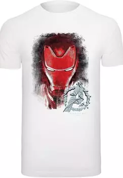 Футболка с принтом MARVEL AVENGERS ENDGAME IRON BRUSHED F4NT4STIC, белый