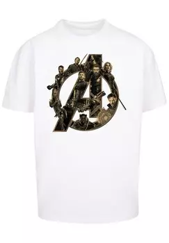 Футболка с принтом MARVEL AVENGERS INFINITY WAR MARVEL LOGO F4NT4STIC, белый