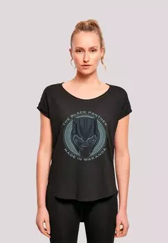 Футболка с принтом MARVEL BLACK PANTHER MADE IN WAKANDA PREMIUM SUPERHELDEN IRON F4NT4STIC, черный