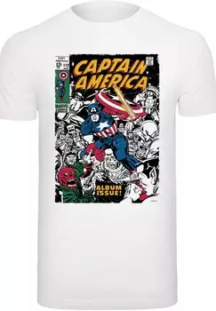 Футболка с принтом MARVEL CAPTAIN AMERICA ALBUM ISSUE COVER F4NT4STIC, белый