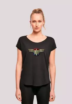 Футболка с принтом MARVEL CAPTAIN MARVEL CHEST EMBLEM F4NT4STIC, черный
