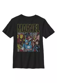 Футболка с принтом MARVEL CLASSIC MARVEL TRI Marvel, черный