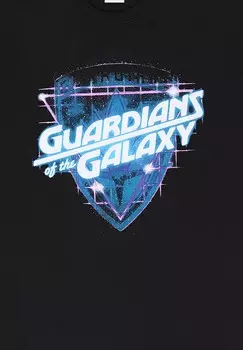 Футболка с принтом MARVEL COMICS GUARDIANS OF THE GALAXY 80S STYLE Henry Tiger, черный