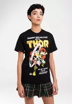 Футболка с принтом MARVEL COMICS THOR, JOURNEY LOGOSHIRT, черный
