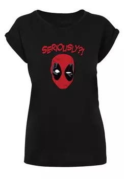 Футболка с принтом MARVEL DEADPOOL SERIOUSLY F4NT4STIC, черный