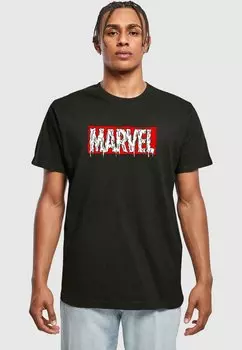 Футболка с принтом MARVEL DRIP Merchcode, черный