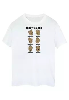 Футболка с принтом Marvel Guardians Of The Galaxy Groot Today Mood ABSOLUTE CULT, белый