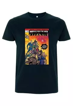Футболка с принтом MARVEL HALFTONE COVER Marvel, темно-синий