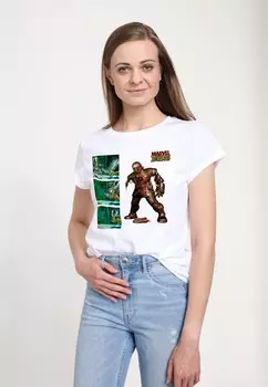 Футболка с принтом MARVEL IRON ZOMBIE PANEL Henry Tiger, белый